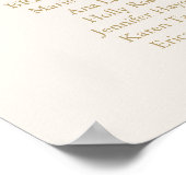Elegante Gold Calligraphy | Hochzeitsprogramm für  Poster (Ecke)