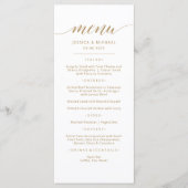 Elegante Gold Calligraphy Menu Card Menükarte (Vorderseite)
