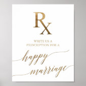 Elegante Gold Calligraphy RX Eheberatung Poster (Vorne)