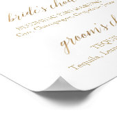 Elegante Gold Calligraphy Salud Drinks Signatur Poster (Ecke)