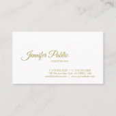 Elegante Gold Calligraphy Script Minimalistisch Sc Visitenkarte (Vorderseite)