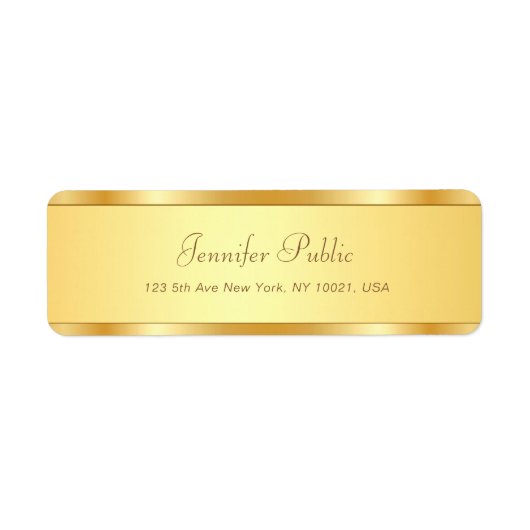 Elegante Gold Calligraphy Script Name Text Modern (Vorne)