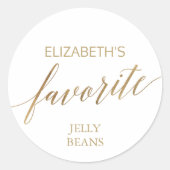 Elegante Gold Calligraphy Sein und ihr Favorit Runder Aufkleber (Vorderseite)