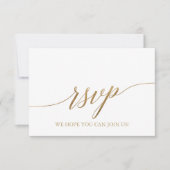 Elegante Gold Calligraphy Song Request RSVP Card Karte (Vorderseite)