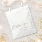 Elegante Gold Calligraphy Vielen Dank für Ihre Hoc Geschenktütchen (Ausgeschnitten)
