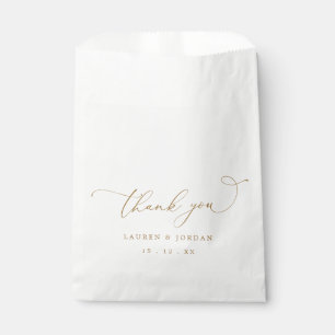 Elegante Gold Calligraphy Vielen Dank für Ihre Hoc Geschenktütchen