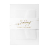 Elegante Gold Calligraphy Wedding Bly Band (Vorderseite Beispiel)