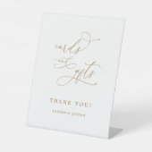 Elegante Gold Calligraphy Wedding Cards und Gesche Sockelschild (Vorderseite)