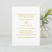 Elegante Gold Calligraphy Wedding Einladung (Stehend Vorderseite)