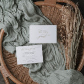 Elegante Gold Calligraphy Wedding RSVP Card Karte