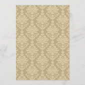 Elegante Gold Calligraphy Wedding Tischnummer (Rückseite)