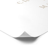 Elegante Gold Calligraphy Welcome Wedding Poster (Ecke)