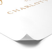 Elegante Gold Calligraphy Welcome Wedding Poster (Ecke)