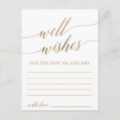 Elegante Gold Calligraphy Well Wishings Cards Postkarte (Vorderseite)