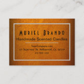 Elegante Gold Candle Company V4 Business Card Visitenkarte (Vorderseite)