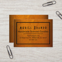 Elegante Gold Candle Company V4 Business Card