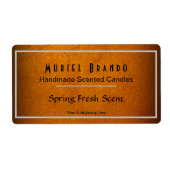 Elegante Gold Candle Company V4 Candle Jar Label (Vorne)