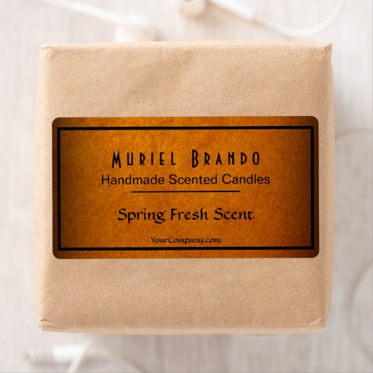 Elegante Gold Candle Company V4 Candle Jar Label (Insitu)