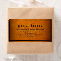 Elegante Gold Candle Company V4 Rücksendeadresse L