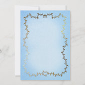 Elegante Gold Carriage Blue Storybook Bridal Einladung (Rückseite)