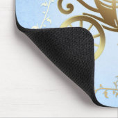 Elegante Gold Carriage Blue Storybook Princess Mousepad (Ecke)