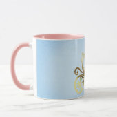 Elegante Gold Carriage Blue Storybook Princess Tasse (Links)