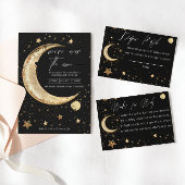 Elegante Gold Celestial Diaper Raffle Card Begleitkarte