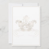 Elegante Gold Champagne Einladung zur Hochzeit (Rückseite)