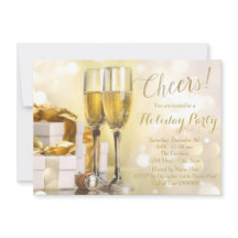 Elegante Gold-Champagne-Feiertagsfeier