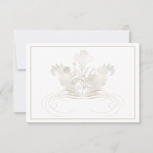 Elegante Gold Champagne UAWG Response Card RSVP Karte (Vorderseite)