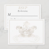 Elegante Gold Champagne UAWG Response Card RSVP Karte (Vorne/Hinten)