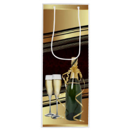 Elegante Gold Champagne/Wine Gift Bag Geschenktüte Für Weinflaschen