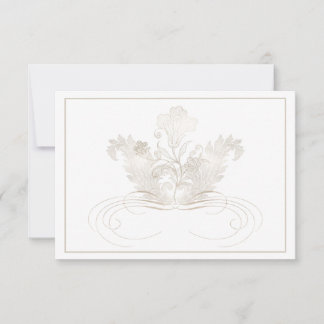 Elegante Gold-Champagner-RSVP-Antwortkarte RSVP Karte