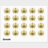 Elegante Gold Chandelier Stickers (Blatt)