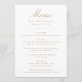 Elegante Gold Chinoiserie Viktorianische Hochzeit Menükarte (Vorderseite)