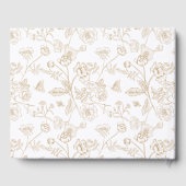 Elegante Gold Chinoiserie Wappen Monogram Wedding Gästebuch (Rückseite)