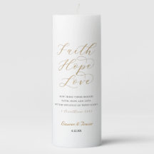 Elegante Gold Christlich Wedding Unity Candle