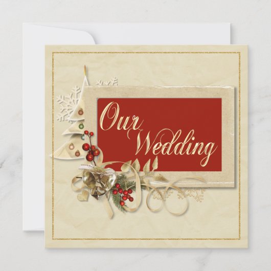 Elegante Gold Christmas Einladung (Vorderseite)