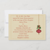 Elegante Gold Christmas Einladung (Rückseite)