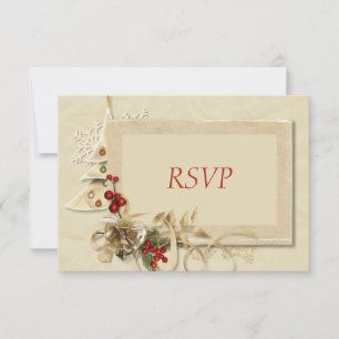 Elegante Gold Christmas UAWG RSVP Karte