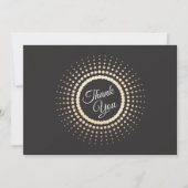 Elegante Gold Circles Black Danke (Vorderseite)