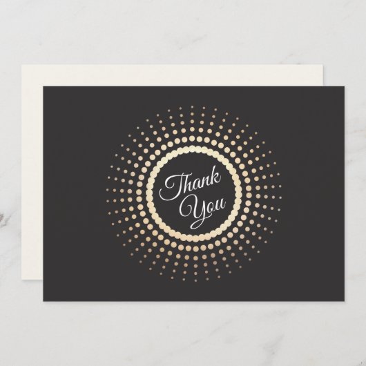 Elegante Gold Circles Black Danke (Vorne/Hinten)