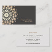Elegante Gold Circles machen Artist Beauty Visitenkarte (Vorne/Hinten)