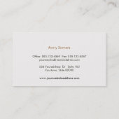 Elegante Gold Circles machen Artist Beauty Visitenkarte (Rückseite)