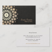 Elegante Gold Circles machen das Logo des Künstler Visitenkarte (Vorne/Hinten)