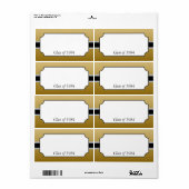 Elegante Gold Class Wiedersehen Name Tag Labels (Vorne)