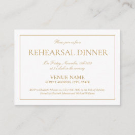 Elegante Gold Classic Script-Probe Begleitkarte