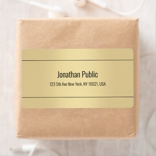 Elegante Gold Color Simple Design Template Shippin (Insitu)