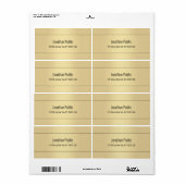 Elegante Gold Color Simple Design Template Shippin (Vorne)
