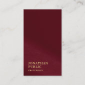 Elegante Gold Color Text Burgundy Template Luxus Visitenkarte (Vorderseite)